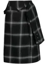 Marina Yee Birkin Plaid-check Wool Skirt In Black