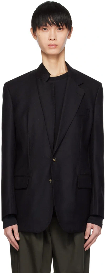 Marina Yee Black Asymmetrical Darts Blazer
