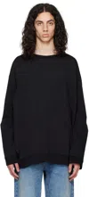 Marina Yee Black Turned Sleeve Sweatshirt In Black
