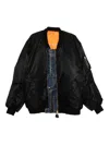 Marina Yee Denim-patch Bomber Jacket In Black