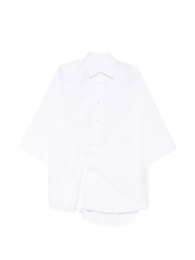 Marina Yee Draped-detail Shirt In White