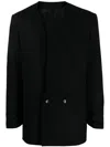 Marina Yee Erza Asymmetric-edge Blazer In Black