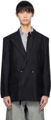 Marina Yee Navy Origami Blazer In Dark Navy