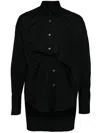 Marina Yee Origami Cotton Shirt In Black