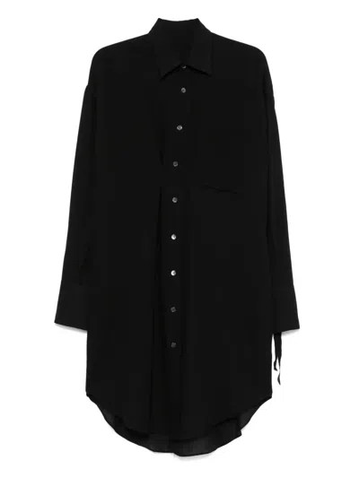 Marina Yee Twin-pleat Shirt In Black