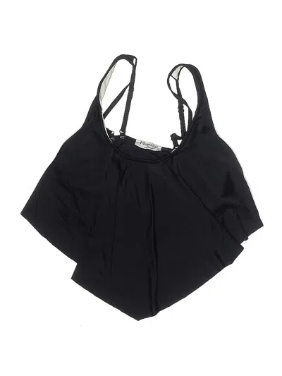 Pre-owned Marinavida Swimsuit Top Black Solid Pattern Swimwear
