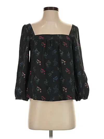Pre-owned Marine Layer 3/4 Sleeve Blouse In Black