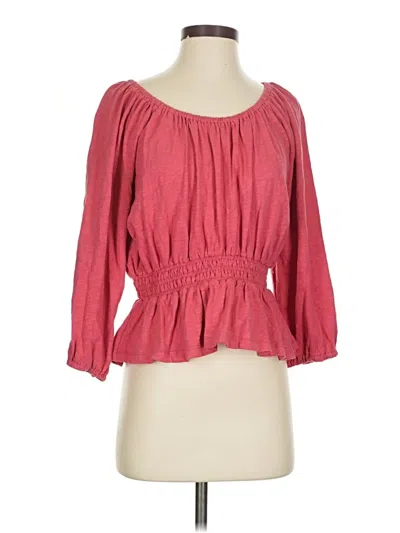 Pre-owned Marine Layer 3/4 Sleeve Blouse In Pink
