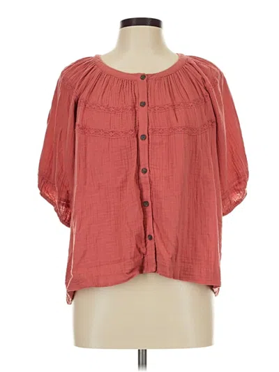 Pre-owned Marine Layer 3/4 Sleeve Blouse In Red