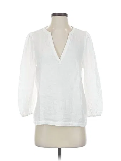 Pre-owned Marine Layer 3/4 Sleeve Blouse In White