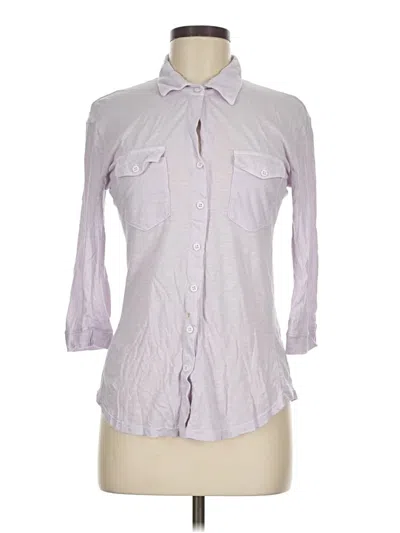 Pre-owned Marine Layer 3/4 Sleeve Button Down Shirt In Purple