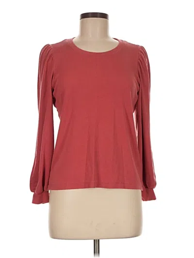 Pre-owned Marine Layer 3/4 Sleeve Top Red Boatneck Tops