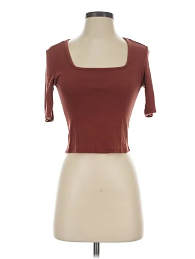 Pre-owned Marine Layer 3/4 Sleeve T-shirt In Brown