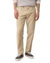 Marine Layer Flex Slim Straight Leg Stretch Twill Pants In Neutral