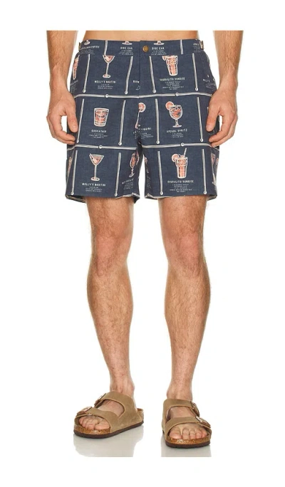 Marine Layer 6 Archive Parker Tailored Trunk In Blue