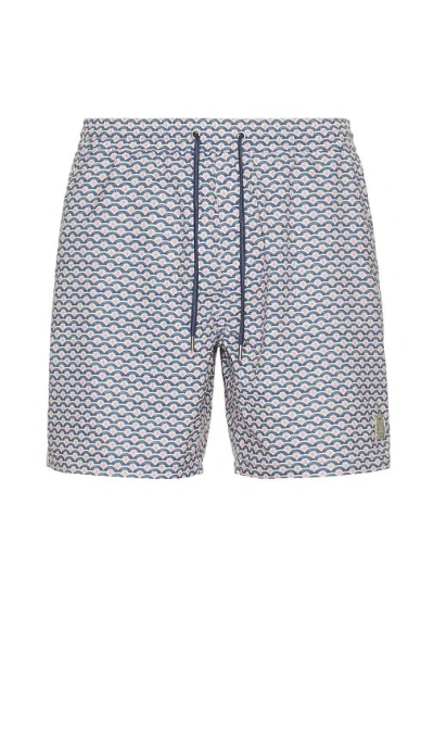 Marine Layer 6 Stretch Swim Trunk In Blue