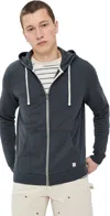 Marine Layer Afternoon Full Zip Hoodie Asphalt Grey In Asphalt Grey