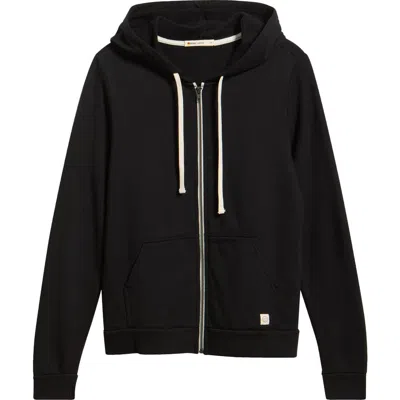 Marine Layer Afternoon Full Zip Hoodie In Black