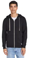Marine Layer Afternoon Front Zip Hoodie In Black