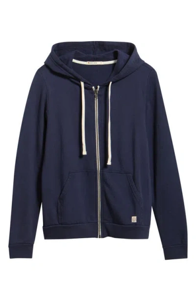 Marine Layer Afternoon Full Zip Hoodie In Blue