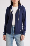 Marine Layer Afternoon Full Zip Hoodie In True Navy
