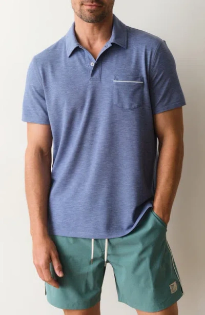 Marine Layer Air Pocket Polo In Blue