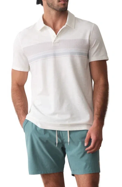 Marine Layer Air Stripe Polo In White
