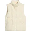 Marine Layer Alba Cable Knit Puffer Vest In Multi