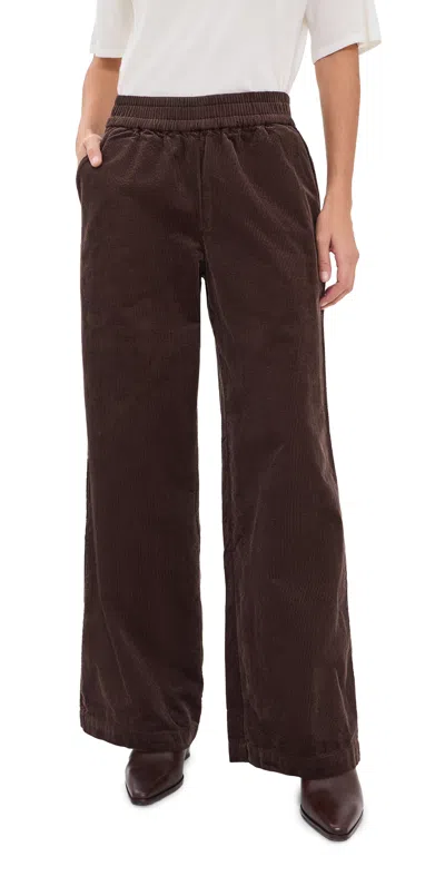 Marine Layer Allison Corduroy Trousers Dark Chocolate