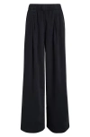 Marine Layer Allison Pull-on Wide Leg Pants In Black