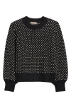 Marine Layer Alma Blouson Sleeve Sweater In Black