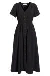 Marine Layer Annika Midi Dress In Black
