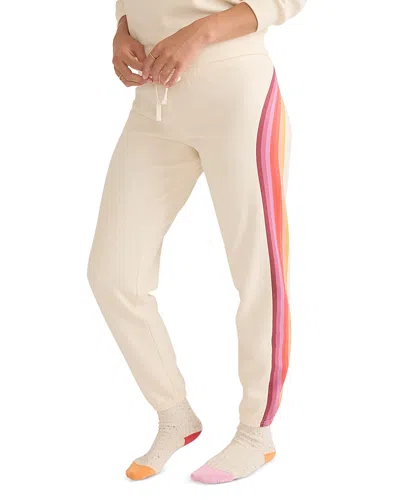 Marine Layer Anytime Striped Sweatpants In Antique White Stripe