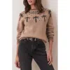 Marine Layer Archive Avalon Fair Isle Crewneck Sweater In Oatmeal