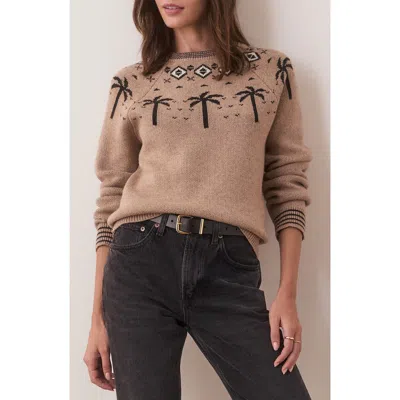 Marine Layer Archive Avalon Fair Isle Crewneck Sweater In Oatmeal