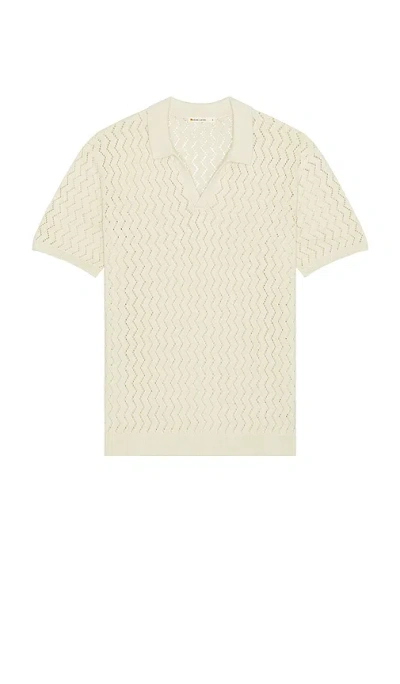 Marine Layer Archive Cyrus Sweater Polo In Brown