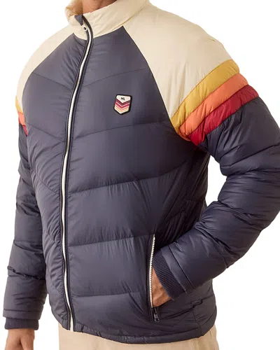 Marine Layer Archive Down Puffer Jacket In Navy Sunset