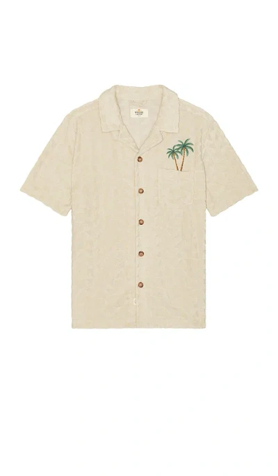 Marine Layer Archive Out Resort Shirt In Beige