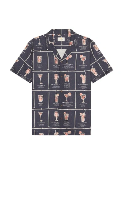 Marine Layer Archive Tencel Linen Resort Shirt In Blue