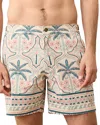 Marine Layer Archive Vintage Regular Fit Parker 6 Swim Trunks In Neutral