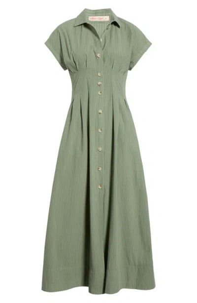 Marine Layer Arden Midi Shirtdress In Green