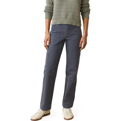 Marine Layer Aria Straight Leg Cargo Pants In India Ink