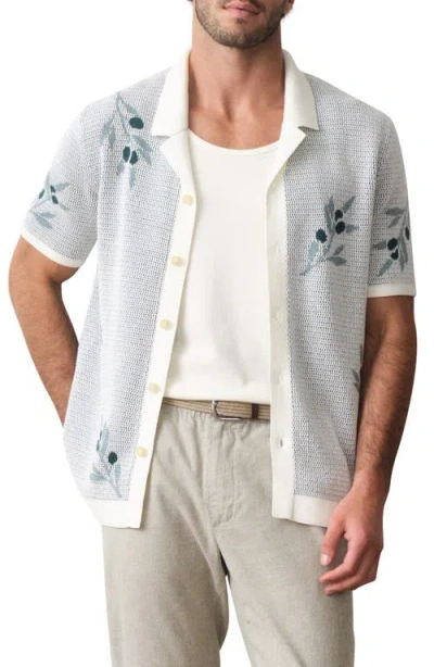 Marine Layer Olivo Floral Graphic Resort Sweater Shirt In Multi