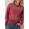 Marine Layer Ayla Ombré Stripe Puff Sleeve Sweater