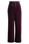 Marine Layer Bella Velvet Drawstring Pants In Purple