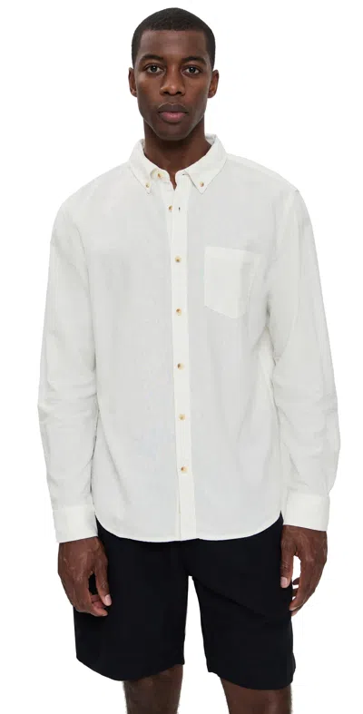 MARINE LAYER BETTER-THAN-LINEN SHIRT WHITE