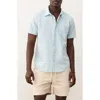 Marine Layer Better-than-linen Short Sleeve Hemp Blend Button-up Shirt In Blue
