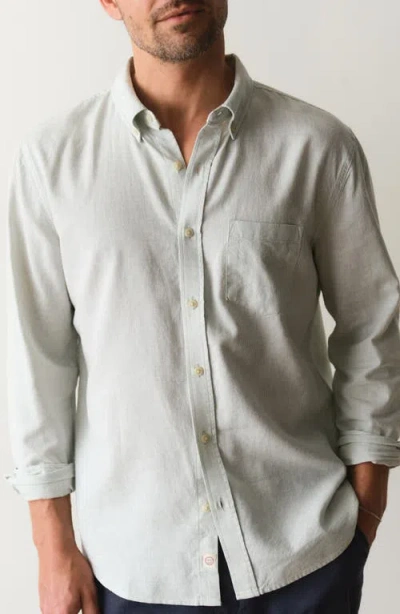 Marine Layer Better-than-linen Hemp Blend Button-up Shirt In White