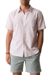 Marine Layer Better-than-linen Hemp Blend Short Sleeve Button-up Shirt In Multi