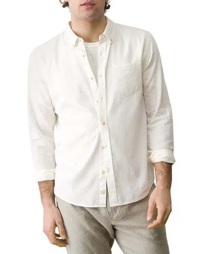 Marine Layer Better-than-linen Hemp Blend Button-down Shirt In White